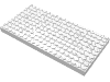 Lego Brick 10 x 20 with Bottom Tubes in single row around edge, with '+' Cross Support / White