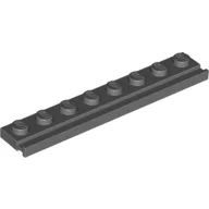 Plate Special 1 x 8 with Door Rail / Dark Bluish Gray