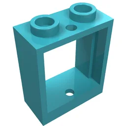 Window 1 x 2 x 2 Flat Front / Medium Azure