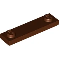 Plate Special 1 x 4 with 2 Studs with Groove [New Underside] / Reddish Brown