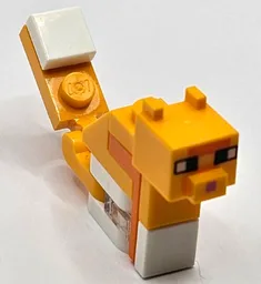 Minecraft Cat, Red, Sitting - Brick Built