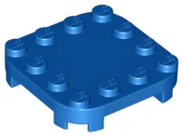 Plate Round Corners 4 x 4 x 2/3 Circle with Reduced Knobs