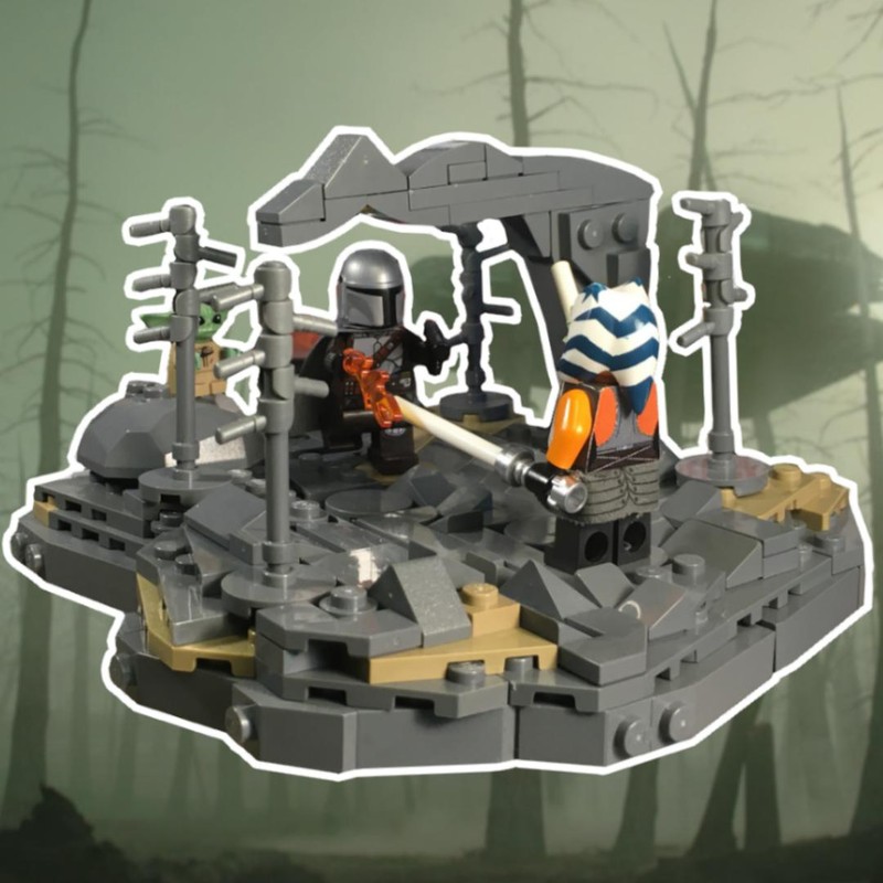 Lego the Mandalorian vs Ahsoka Tano on Corvus