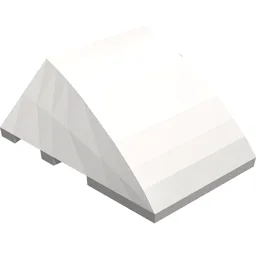 Brick Wedged, Curved 4 x 3 No Studs [Plain] / Very Light Bluish Gray