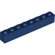Brick 1 x 8 / Dark Blue