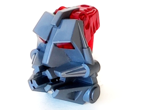 Lego Bionicle Head Connector Block 3 x 4 x 1 2/3 with Trans-Red Eye / Brain Stalk (32553 / 32554)