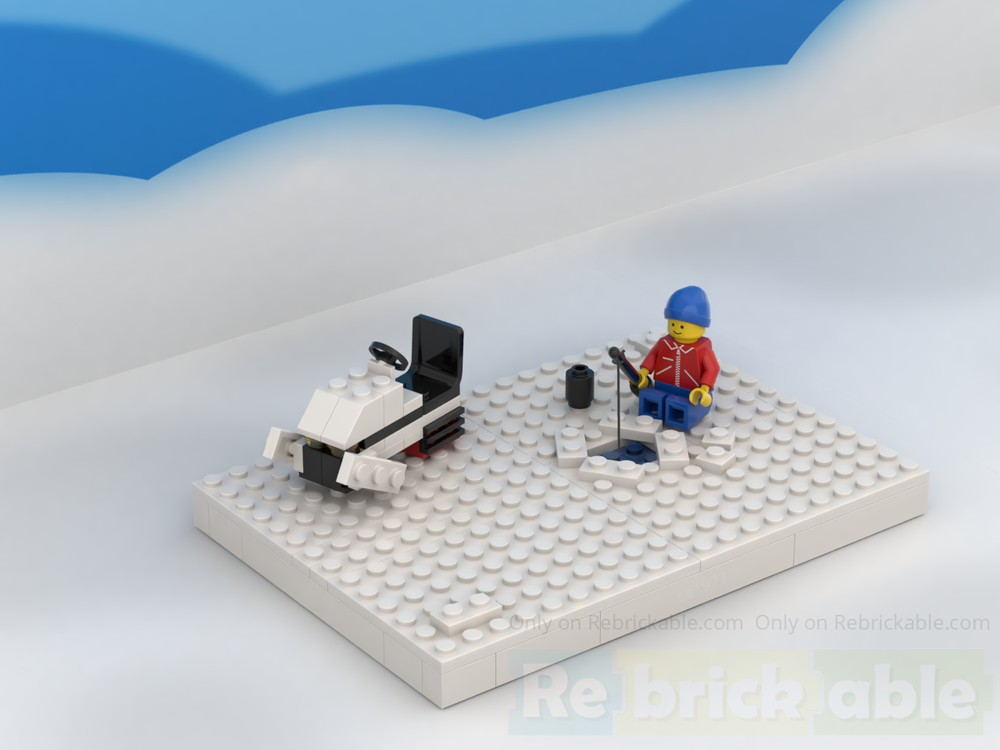 Lego 6380 Ice fisher with snow scooter