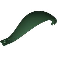 Lego Panel 4 x 4 x 13 Curved Tapered with Clip at Each End / Dark Green