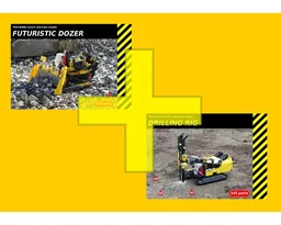 42121 alternates - Futuristic Dozer and Drilling Rig
