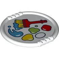 Duplo Disk with Paint and Paintbrush Print