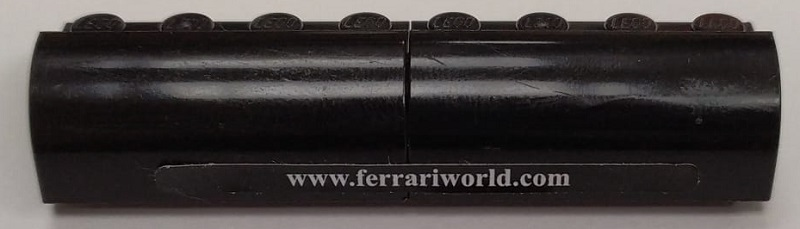Lego Stickered Assembly 8 x 2 x 1 1/3 with 'www.ferrariworld.com' Pattern (Sticker) - Set 8654