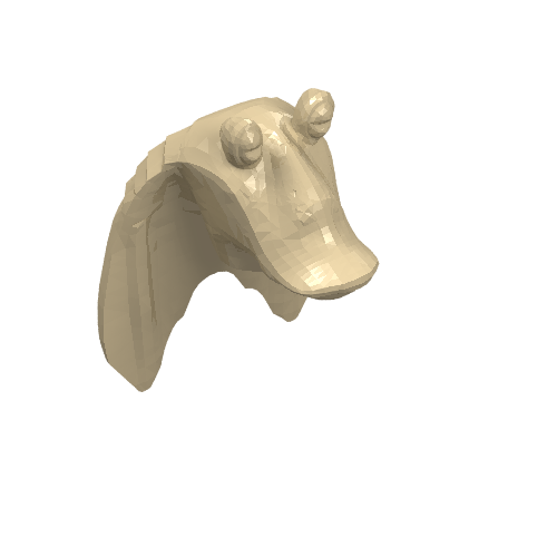 Lego Minifig Head Special, Gungan (Jar-Jar Binks) [Plain] / Tan