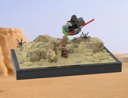 Qui-Gon & Anakin VS Maul on Tatooine - Diorama