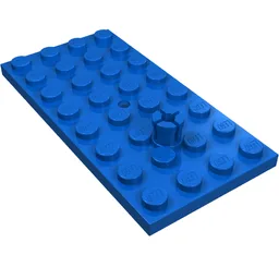 Plate Special 4 x 8 with Trailer Hitch Pin / Blue