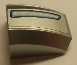 Slope, Curved 2 x 2 Lip with Headlight Medium Blue and White Pattern Model Left Side (Sticker) - Set 8140