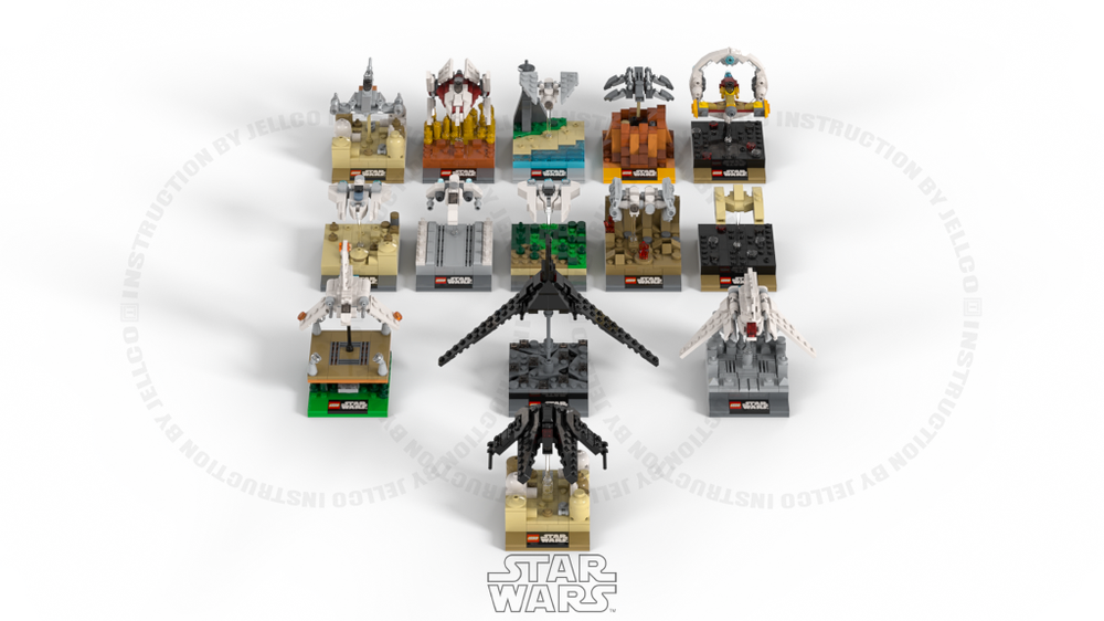 Lego Ultramicro Diorama : Starfighters & Spaceship 46 PART I