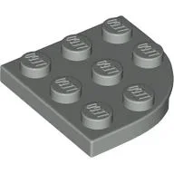 Plate Round Corner 3 x 3 / Light Gray