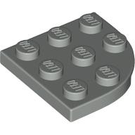Lego Plate Round Corner 3 x 3 / Light Gray