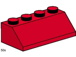 2 x 4 Roof Tile Red