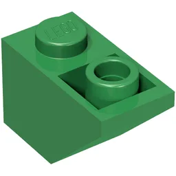 Brick Sloped Inverted 45° 2 x 1 / Green