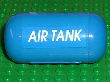 Lego Pneumatic Air Tank with White 'AIR TANK' Pattern (Sticker) - Set 8250
