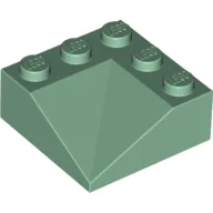 Brick Sloped 33° 3 x 3 Double Concave / Sand Green
