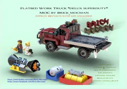 Truck - Flatbed Deluxe Superduty (Dark Red)