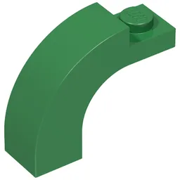 Brick Arch 1 x 3 x 2 Curved Top / Green