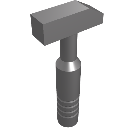 Lego Tool Hammer Cross Pein [3-Rib Handle]