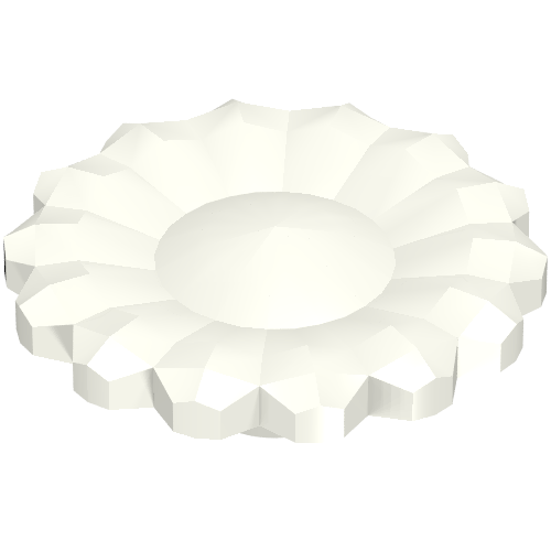 Lego Belville / Scala, Plant Flower with 14 Petals Type 1 / White
