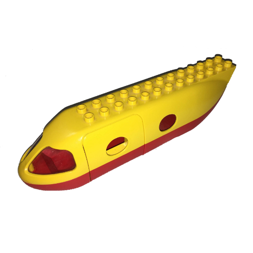 Lego Duplo Airplane Fuselage with Red Bottom and Cargo Door / Yellow