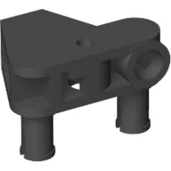 Large Figure Skeletal, Connector Block 1 x 3 x 2 with 2 Pins and Axle Hole (Rhotuka) / Black