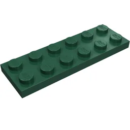 Plate 2 x 6 / Dark Green