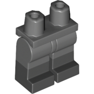 Lego Hips with Dark Bluish Gray Legs and Black Boots Pattern / Dark Bluish Gray