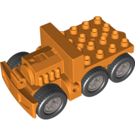 Lego Duplo Truck Base with Molded Engine 5 x 9 / Orange