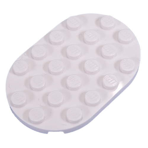 Lego Plate Round 4 x 6 / White