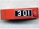 Arch 1 x 3 x 2 Curved Top with '301' Pattern Model Right Side (Sticker) - Set 10020