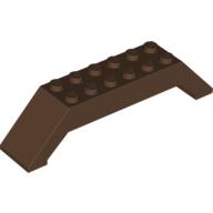Lego Brick Sloped 45° 10 x 2 x 2 Double / Brown