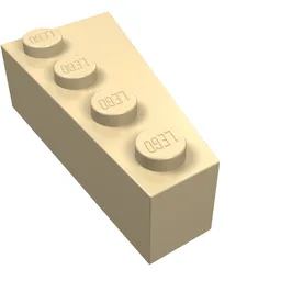 Brick Wedged, Angled 4 x 2 Left / Tan