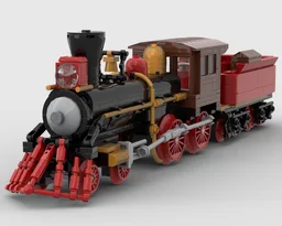 1800's Western 4-4-0 Steam Engine Locomotive