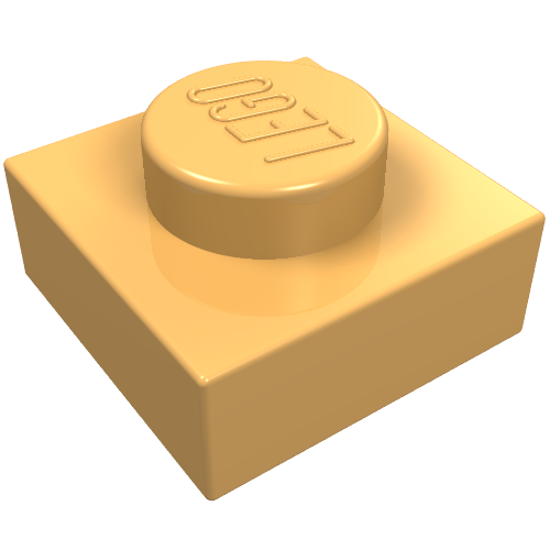 Lego Plate 1 x 1 / Light Orange
