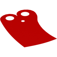 Lego Neckwear Cape, Curved, Narrow / Red
