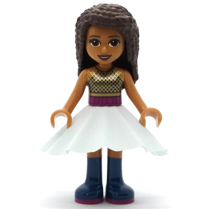 Lego Andrea - Black Top, Magenta/Light Aqua Skirt
