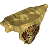 Minifig Neckwear Armour Breastplate with Shoulder Pads and Chima Cragger Print / Pearl Gold