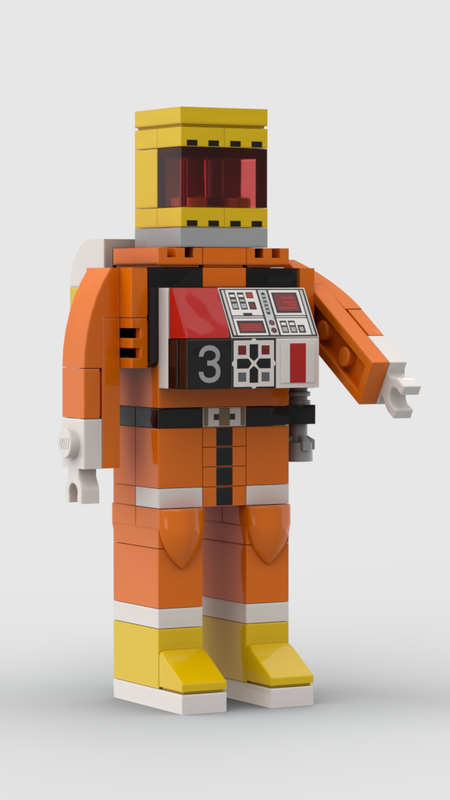Lego SPACE 1999 ASTRONAUT SUIT LUNAR ORANGE
