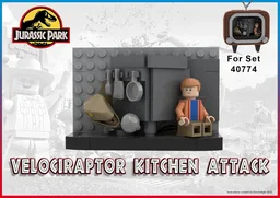Jurassic Park - Velociraptor Kitchen Attack TV Scene