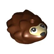 Animal, Hedgehog Baby with Tan Face Print / Reddish Brown