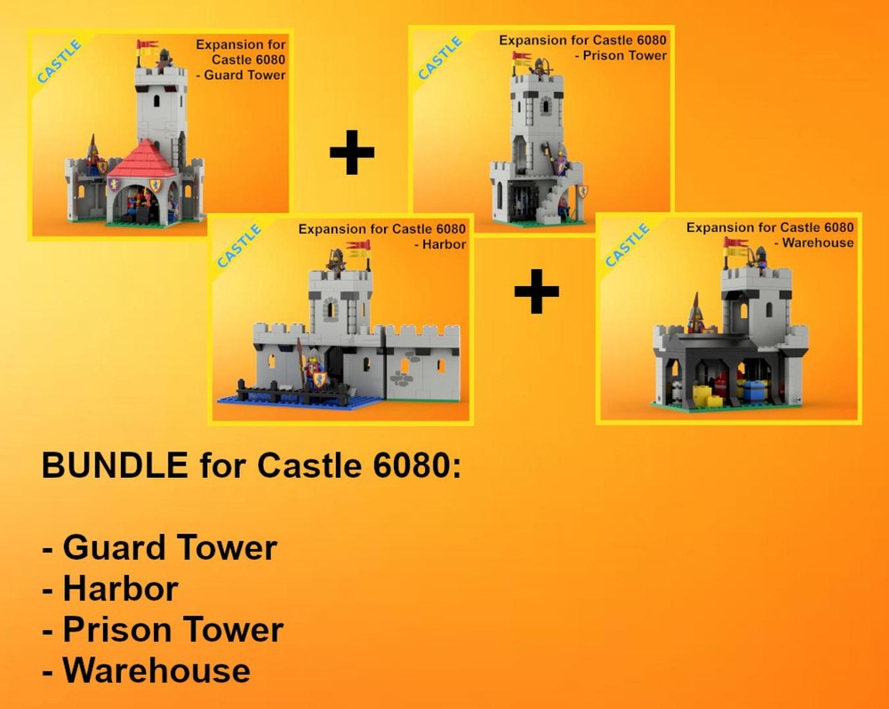 Lego Classic Castle Expansions - 6080 - BUNDLE
