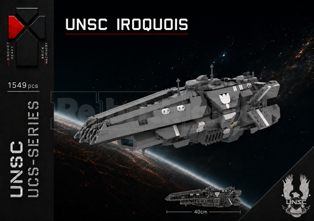Lego Halberd-class light destroyer - UNSC Iroquois