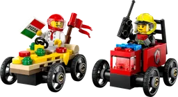 Pizza vs. Fire Truck Race Car Pack